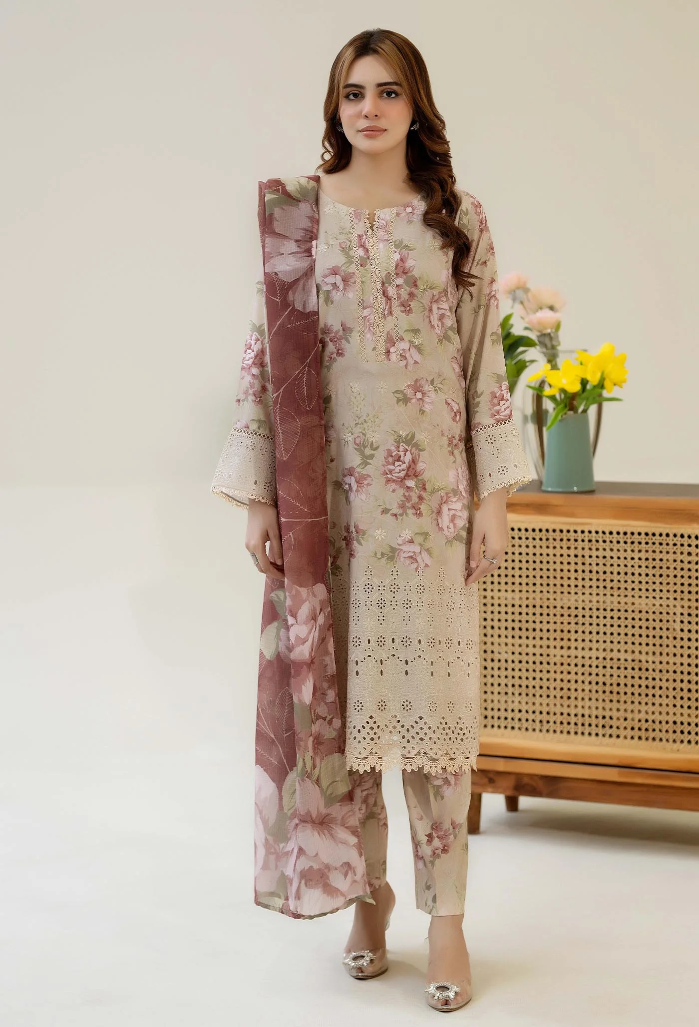 Adan Libas Chikankari Satin 05 Chikankaari Collection 2025