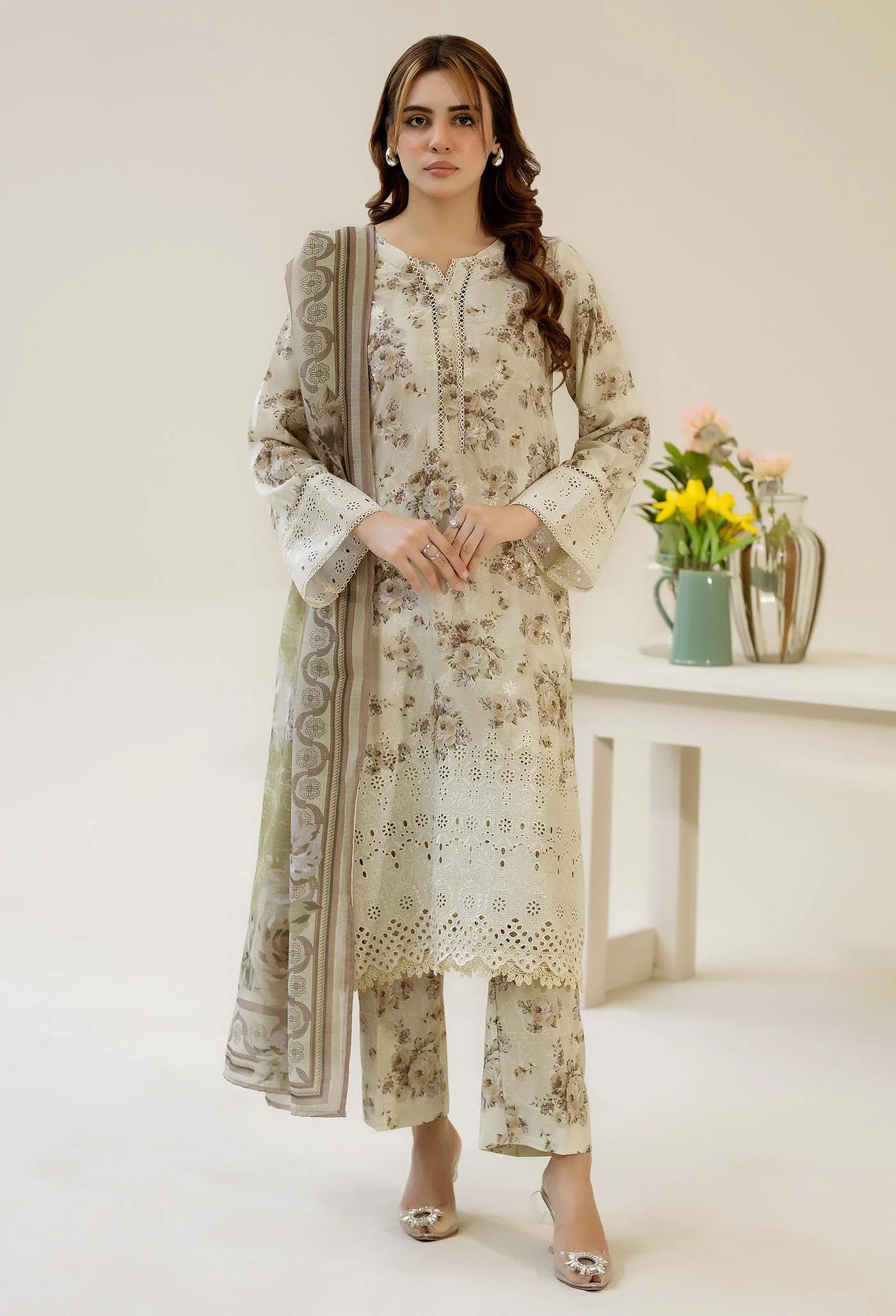 Adan Libas Chikankari Satin 06 Chikankaari Collection 2025