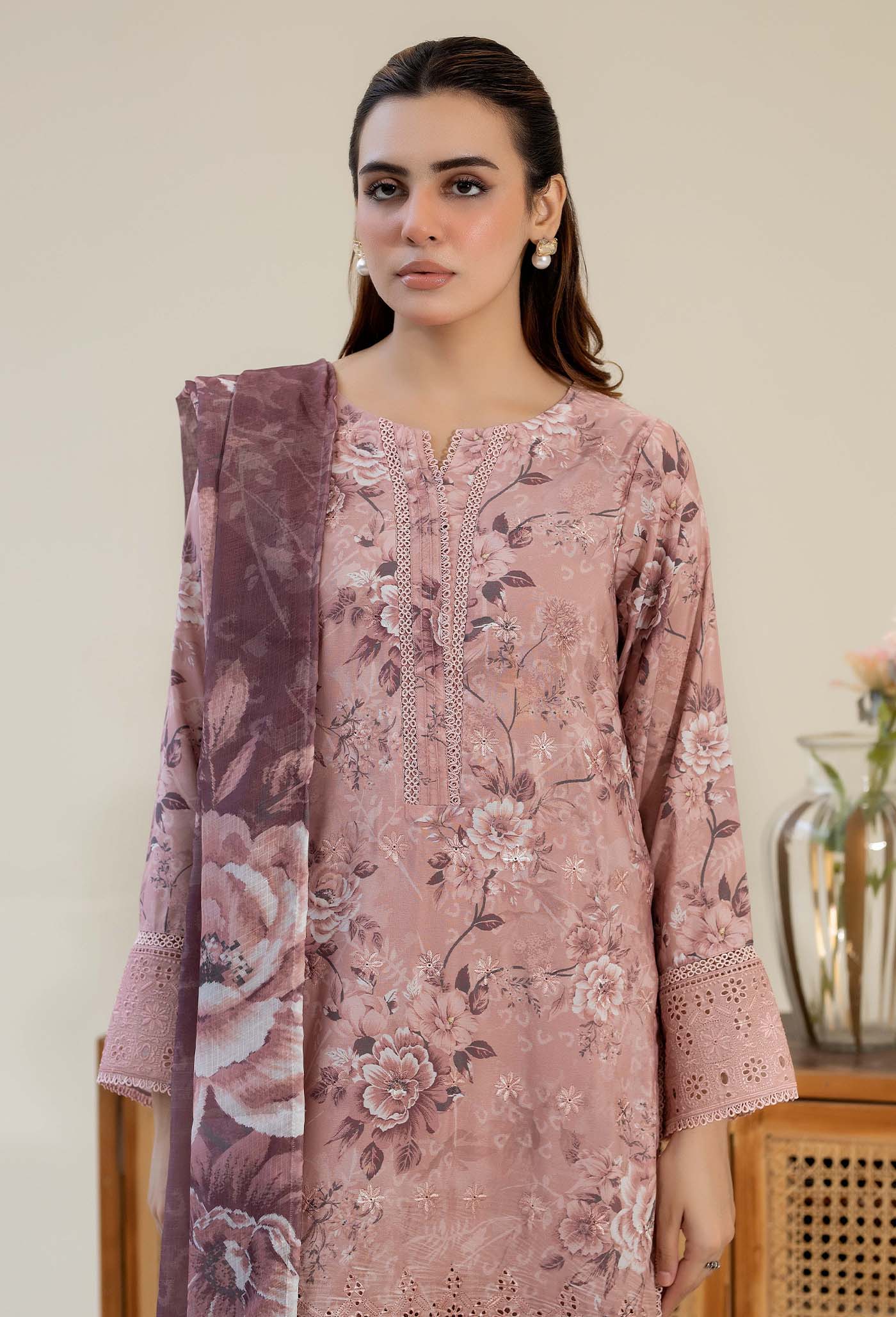 Adan Libas  Chikankari Satin 09 Chikankaari Collection 2025 - Image 2