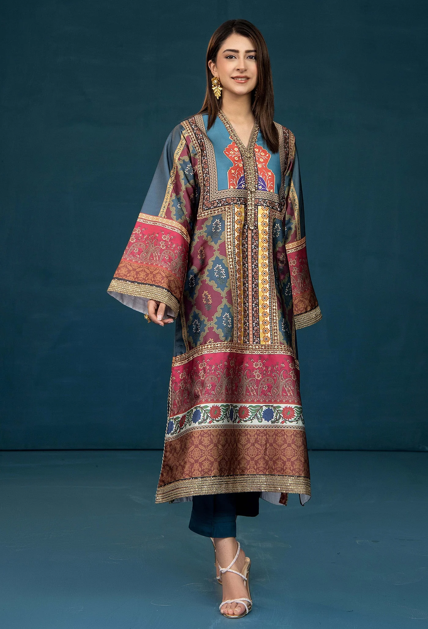 Adan Libas  Silk Shirt-1Pc 7620 Silk Collection 2025