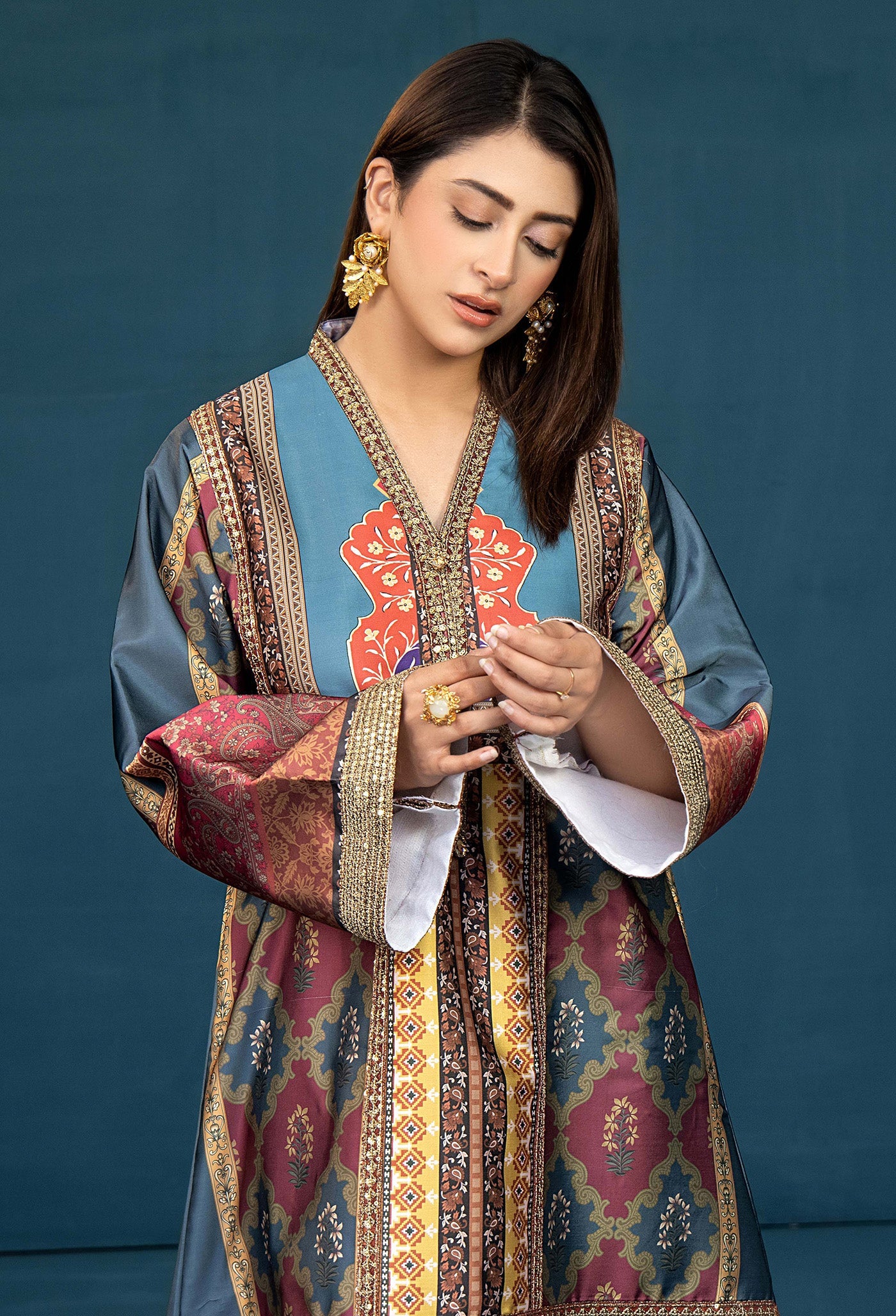 Adan Libas  Silk Shirt-1Pc 7620 Silk Collection 2025 - Image 2