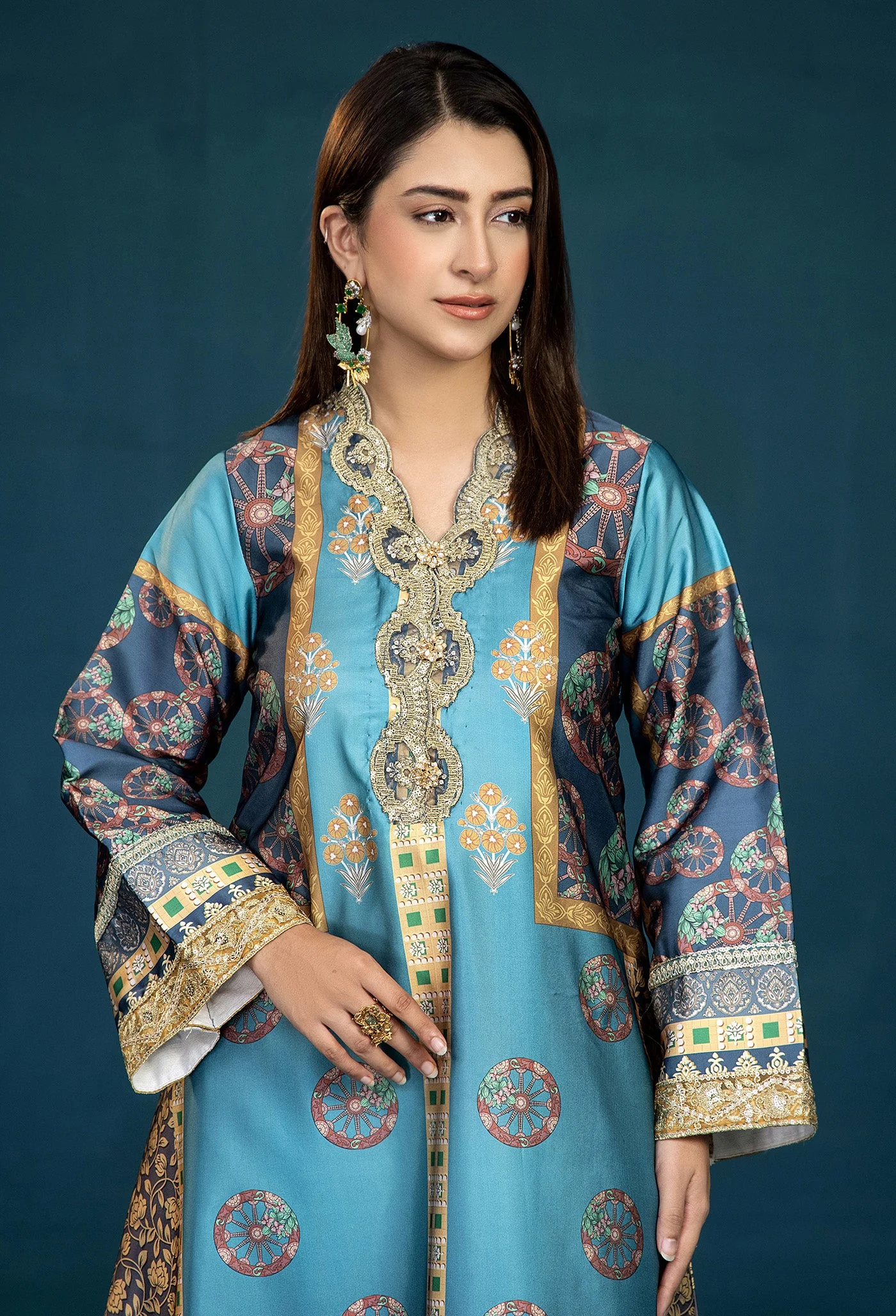 Adan Libas  Silk Shirt-1Pc 7623 Silk Collection 2025 - Image 2