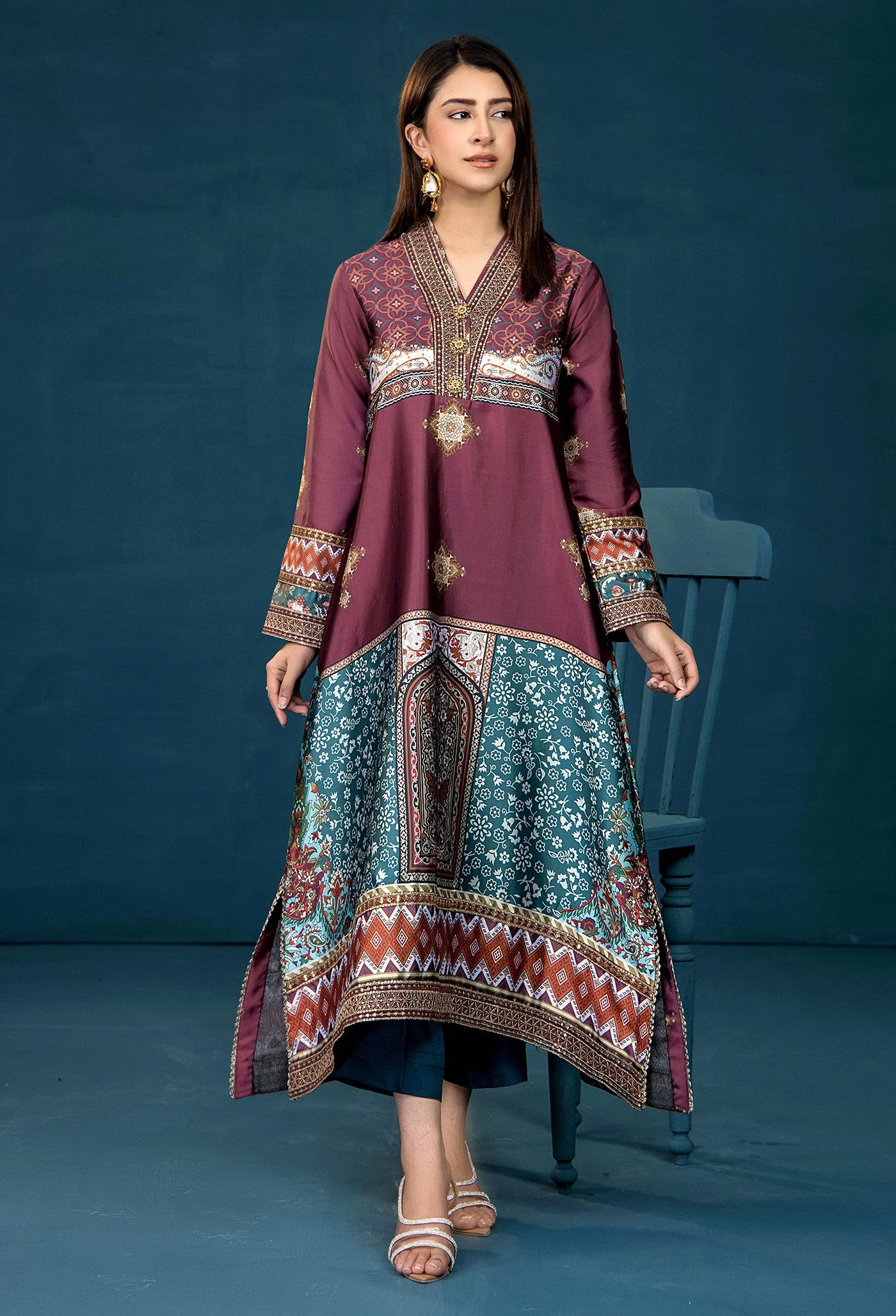 Adan Libas Silk Shirt-1Pc 7626 Silk Collection 2025