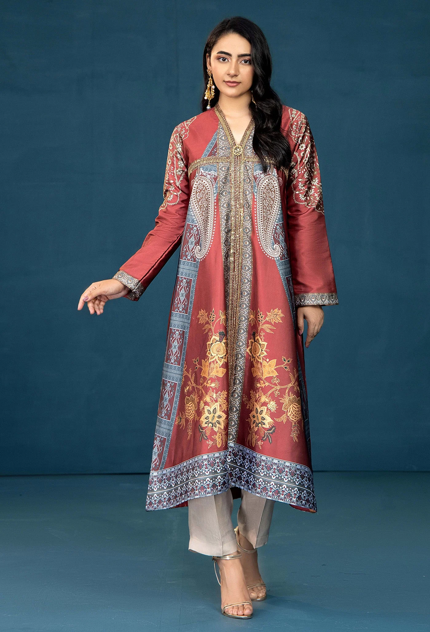 Adan Libas Silk Shirt-1Pc 7627 Silk Collection 2025