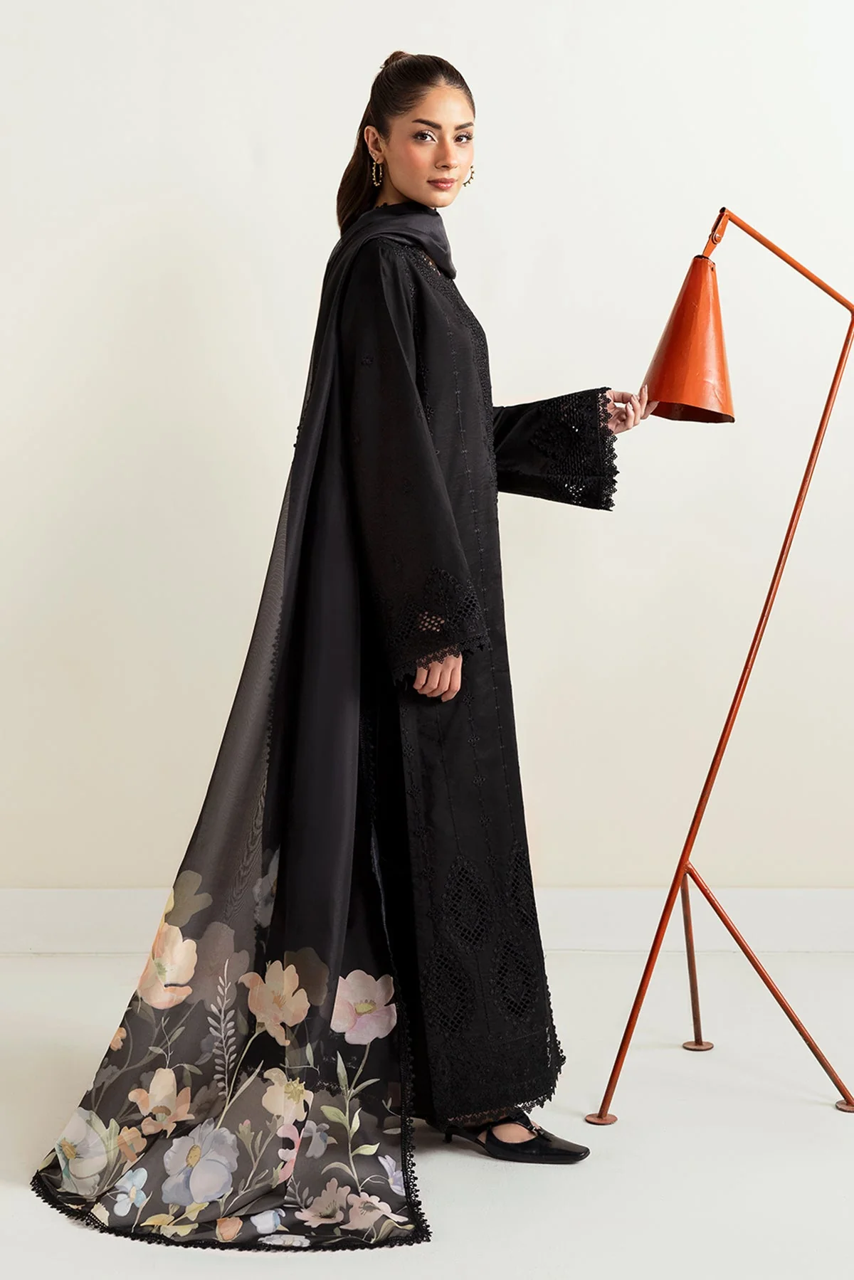 Afrozeh Charcoal Nior Basic Pret 2025 - Image 2