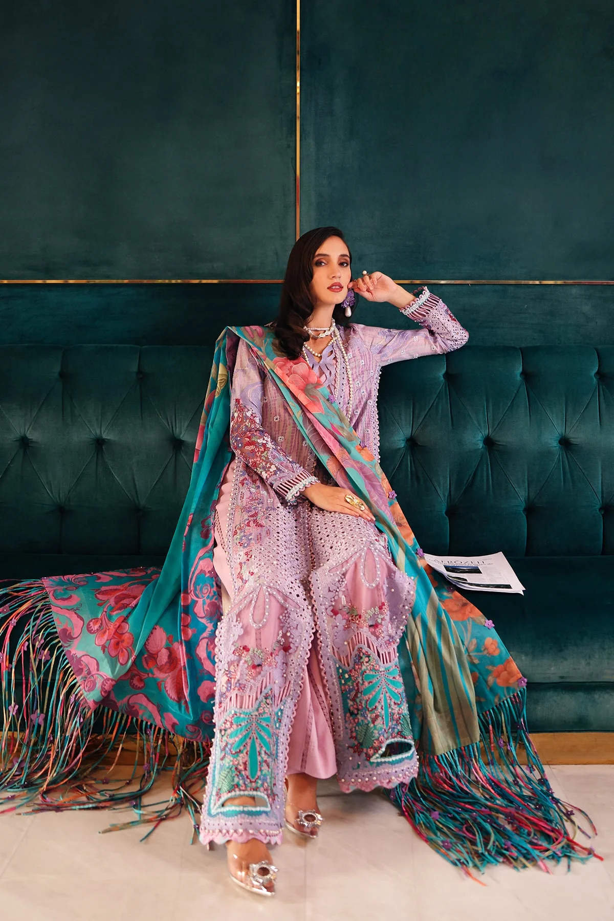 Afrozeh Chrysa Lawn Collection 2025 - Image 2