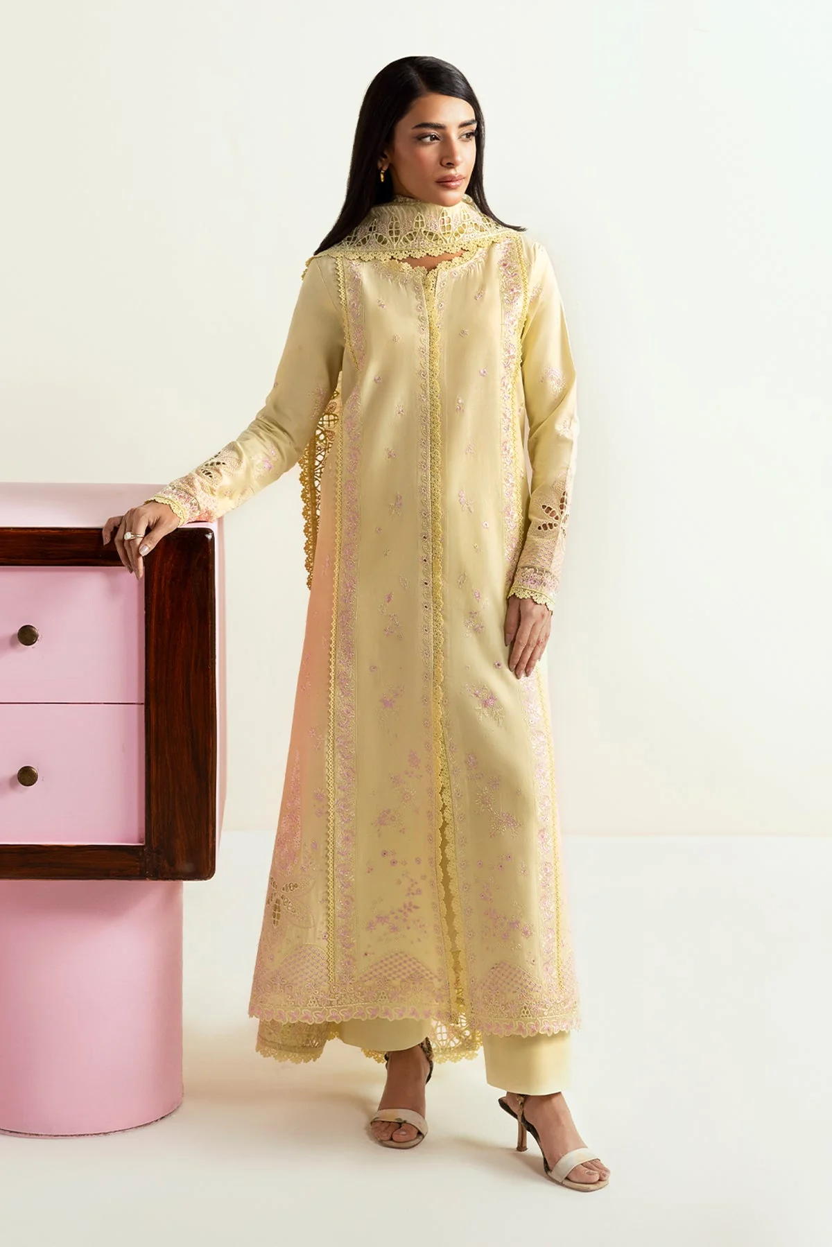 Afrozeh Lemon lush Basic Pret 2025