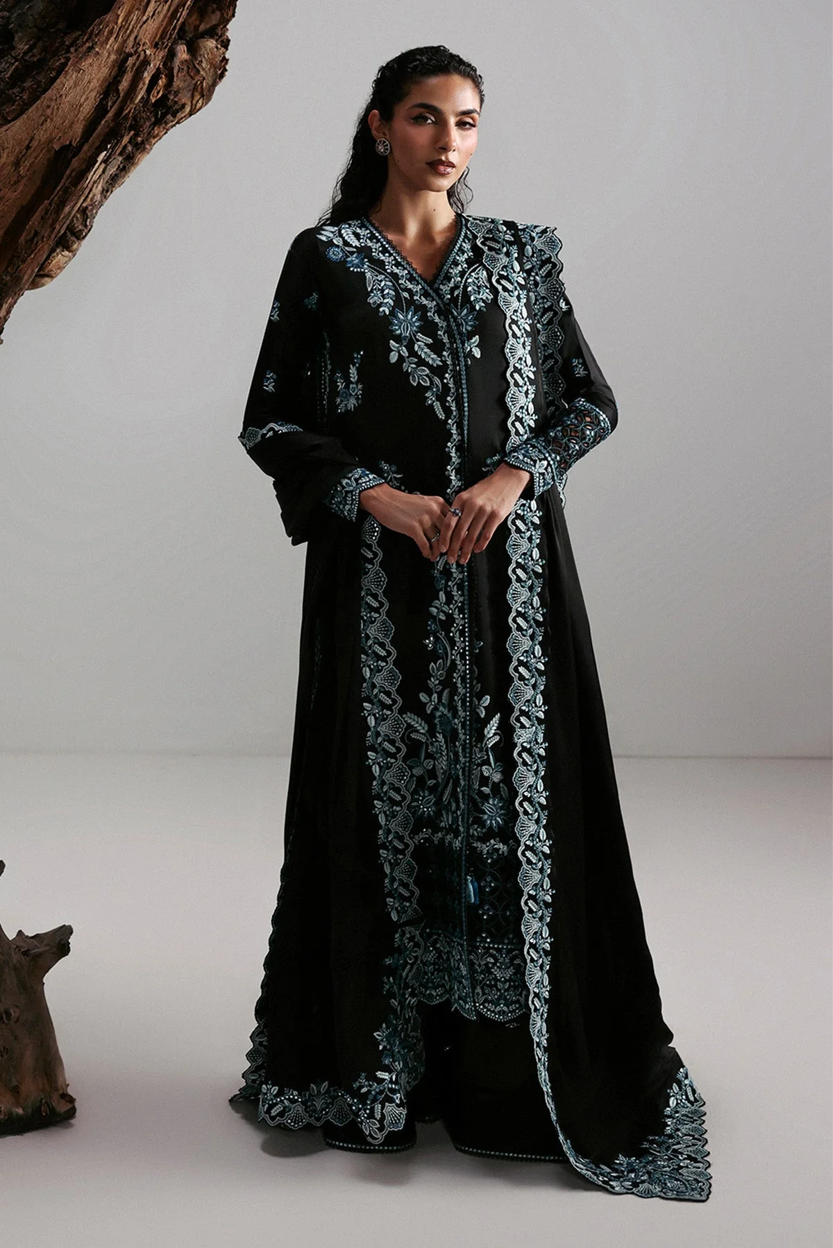 Afrozeh Rhylen Slate Luxury Pret 2025