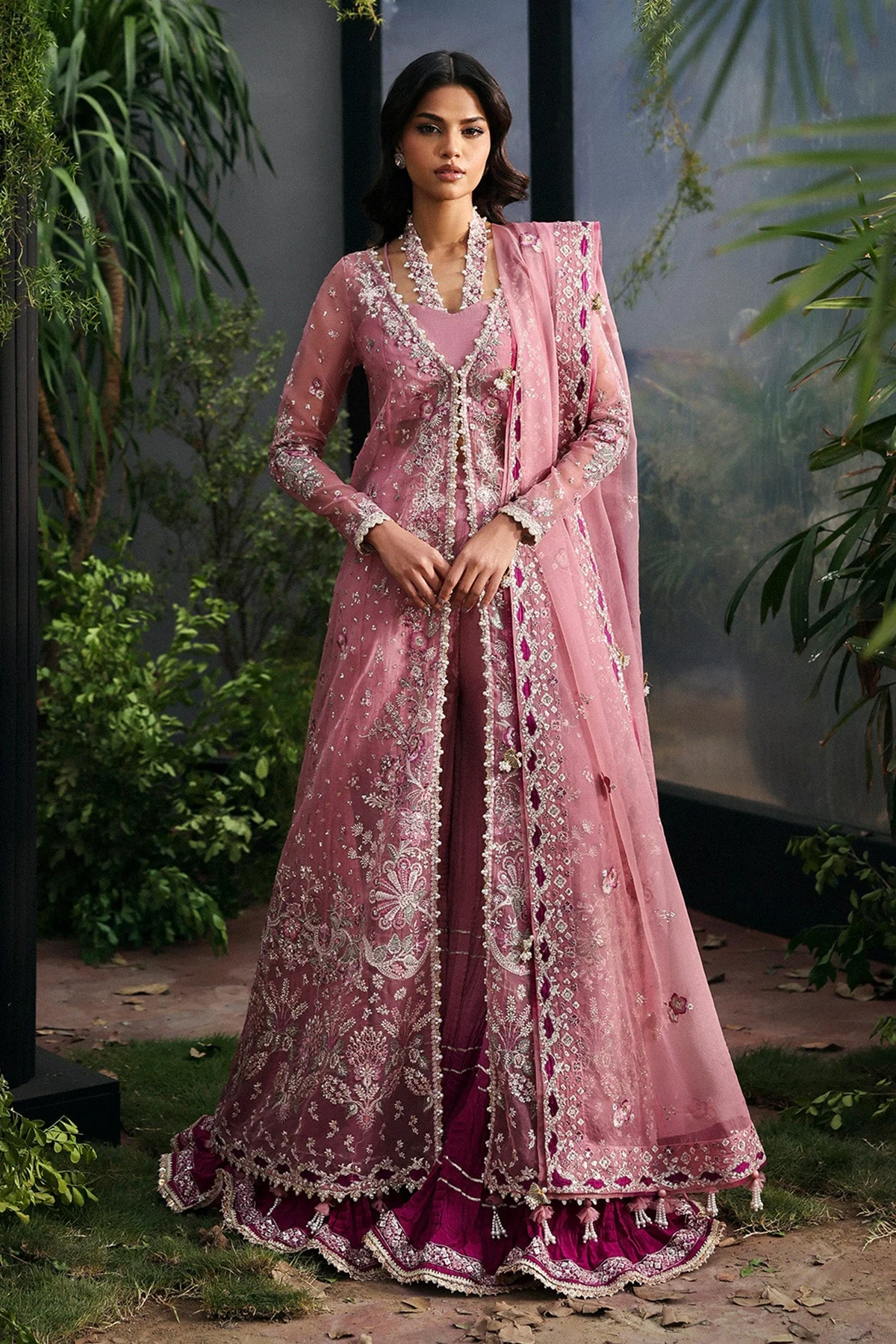 Afrozeh Seraira La Fuchsia Festive Collection 2025
