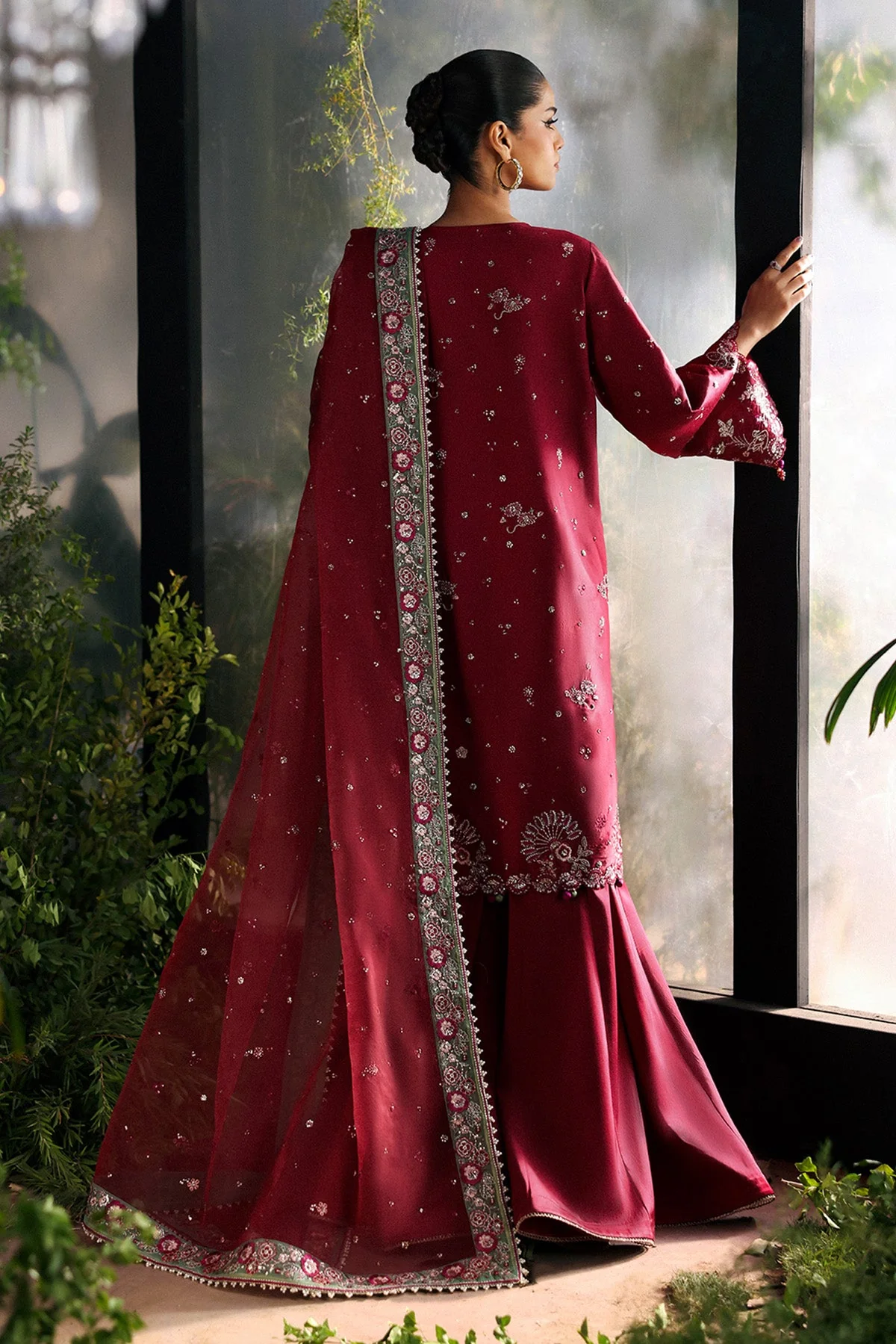Afrozeh Yalira La Fuchsia Festive Collection 2025 - Image 2