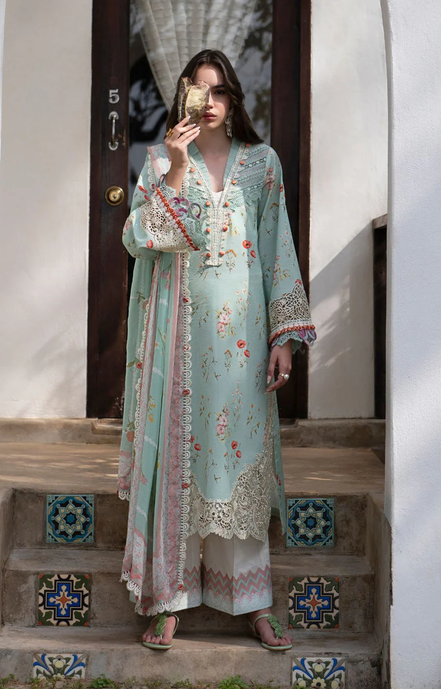 AJR Couture Aqua Printkari Lawn 2025