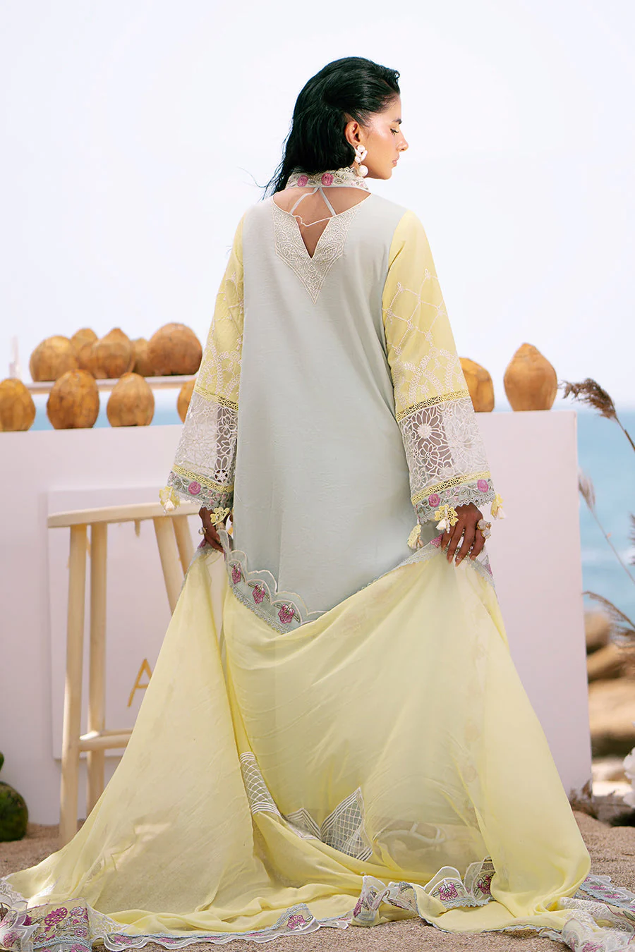 AJR Couture Azure Dastan Luxury Lawn 2025 - Image 2