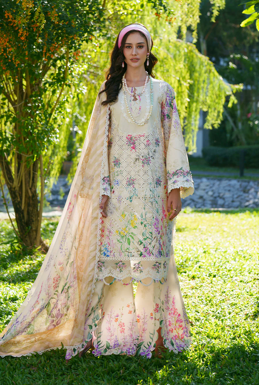 AJR Couture Lila Printed Chikankari 2026
