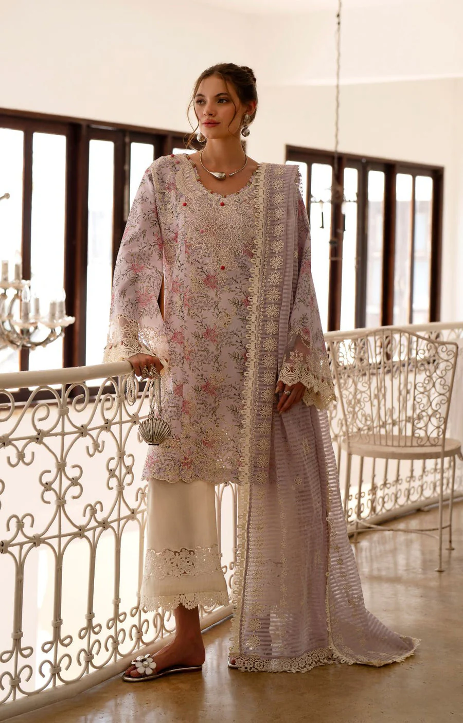 AJR Couture Pearl Printkari Lawn 2025 - Image 2