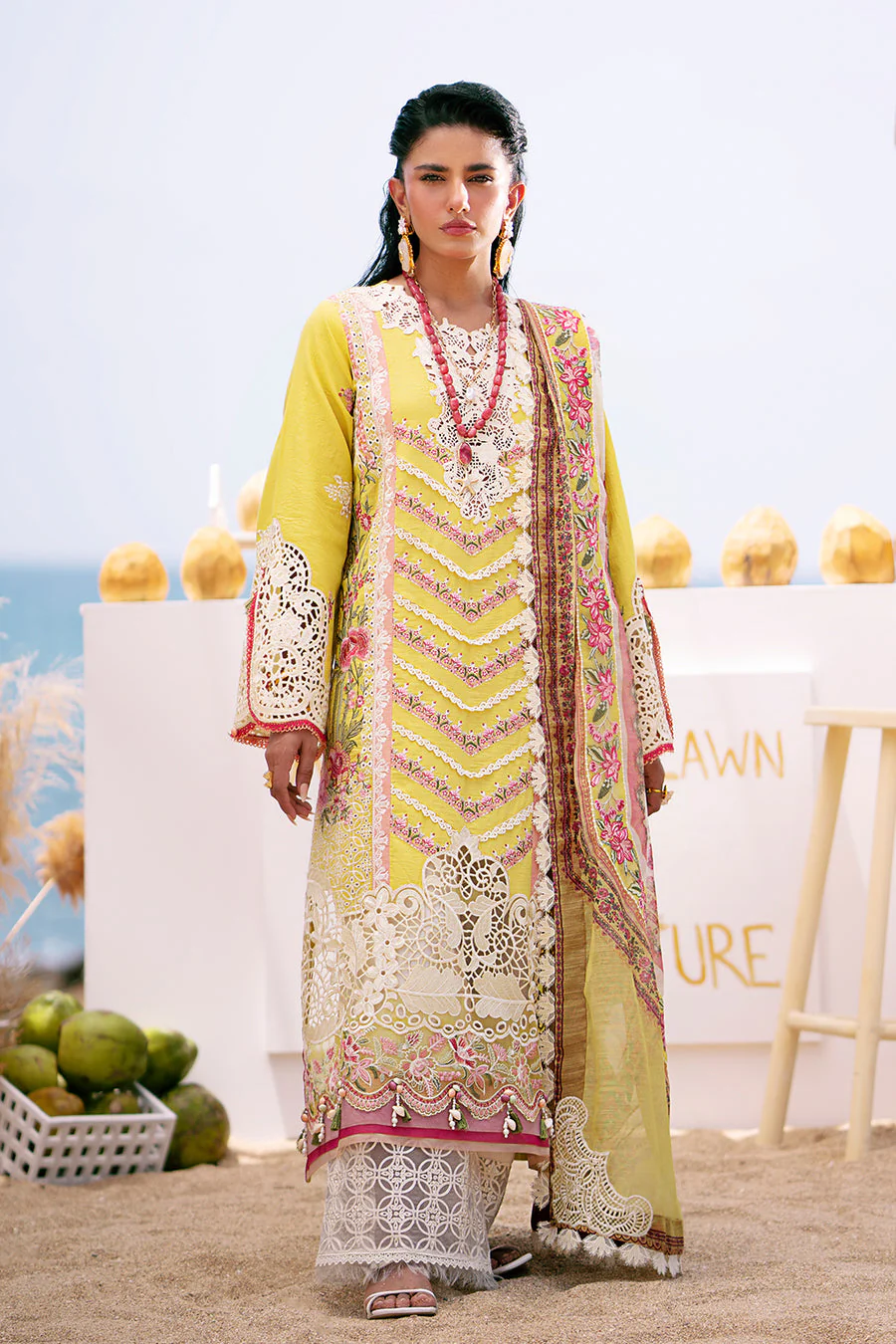 AJR Couture Sunset Dastan Luxury Lawn 2025