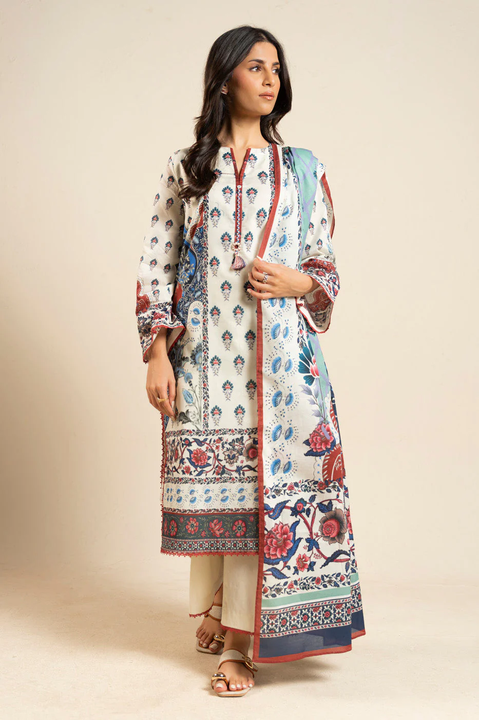 Al Karam Bd42 2p26 White Summer Basic 2026