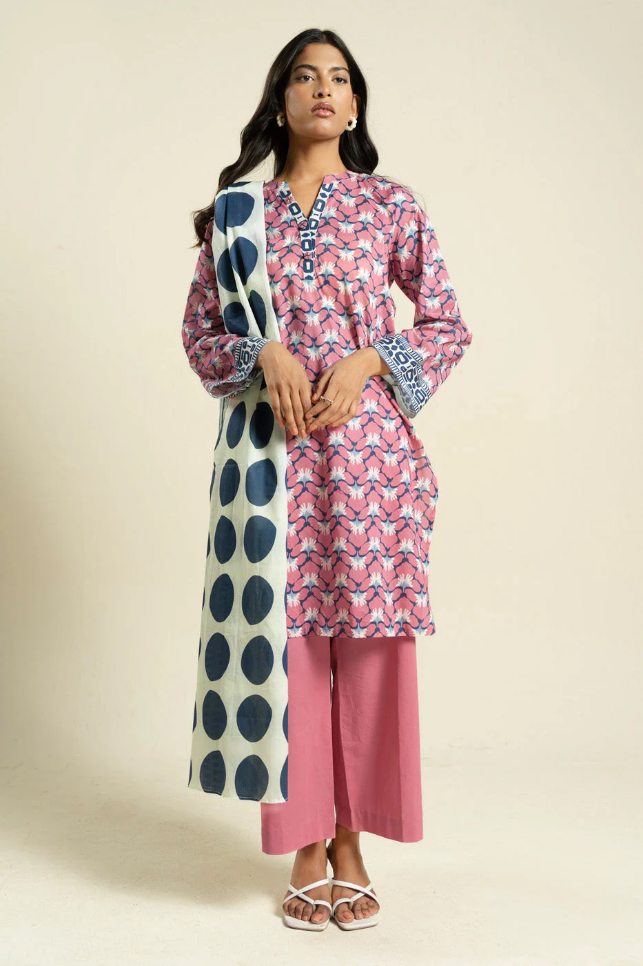 Al Karam Br34 2p26 Navy Blue Summer Basic 2026