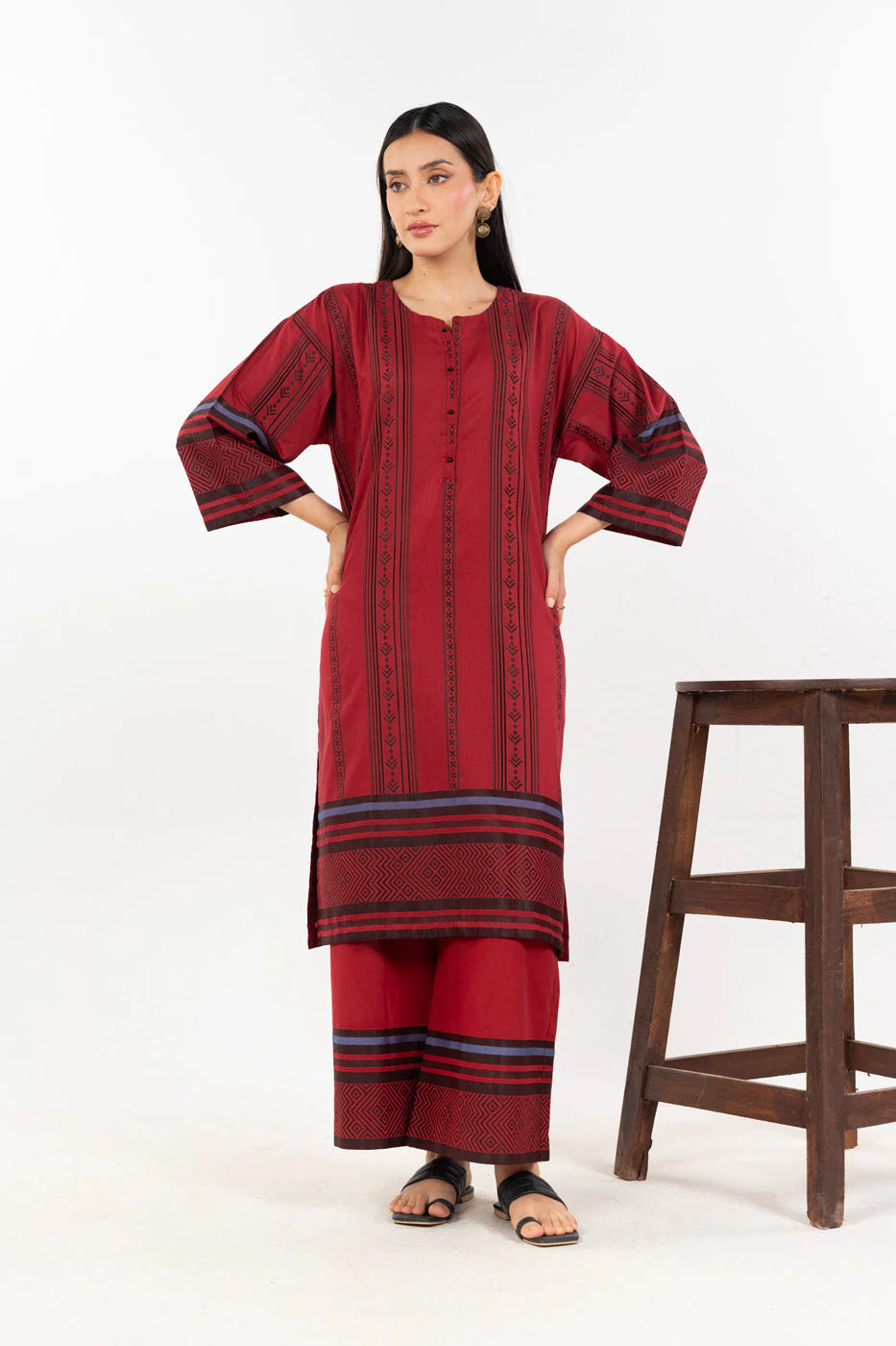 Alkaram BJ15-8-2P25-Maroon Hello Winter Woman 2026