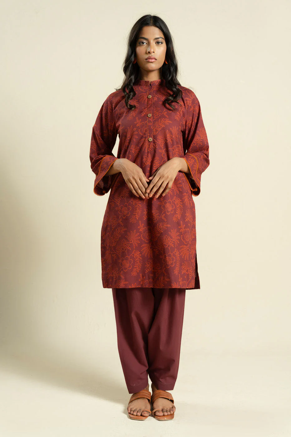 AlKaram Br16 26 Maroon Spring Summer 2026