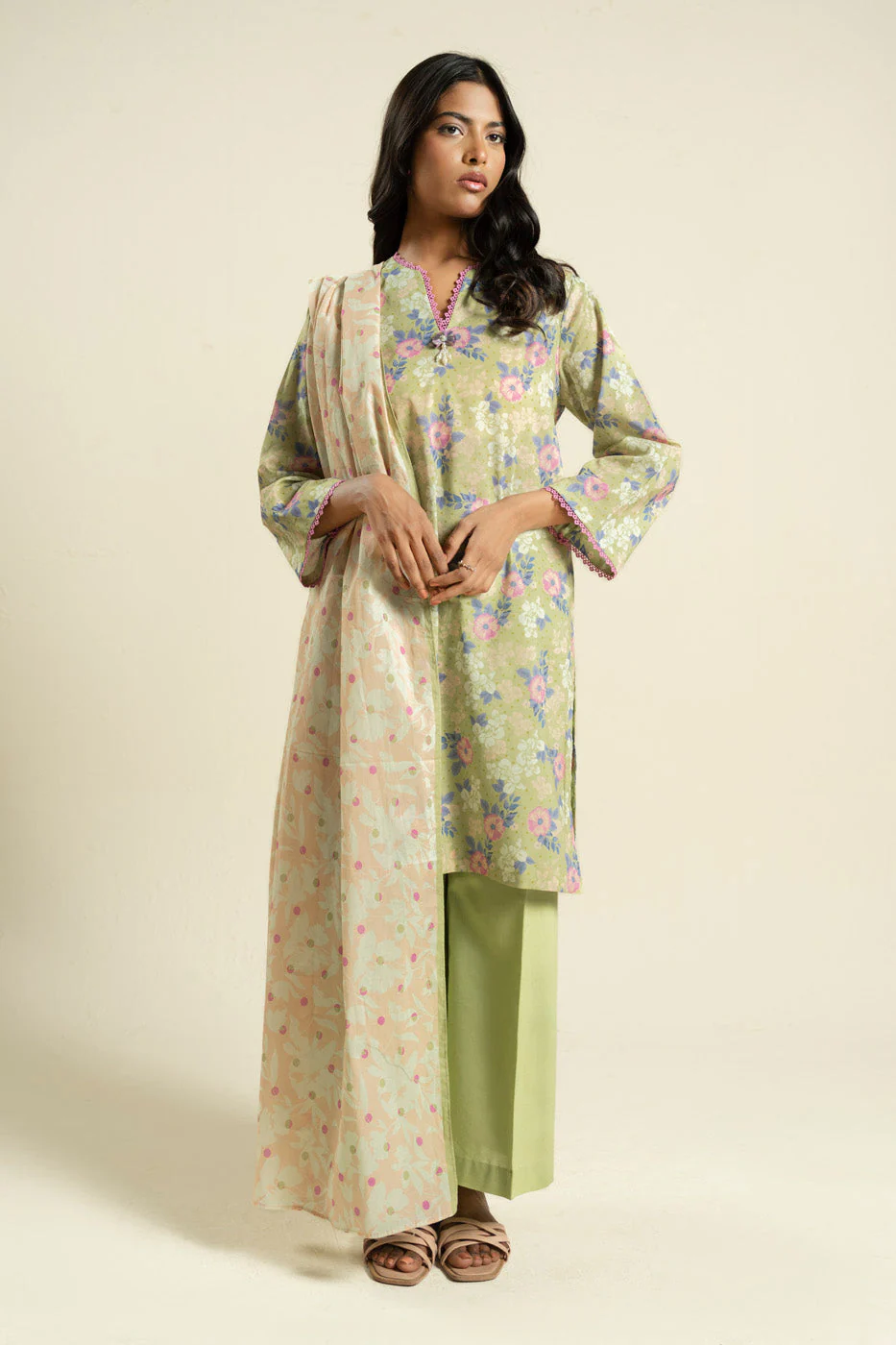 AlKaram Br29 2p26 Light Green Spring Summer 2026