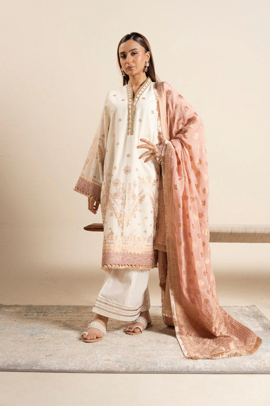 AlKaram Caj 10 26 White Spring Summer 2026