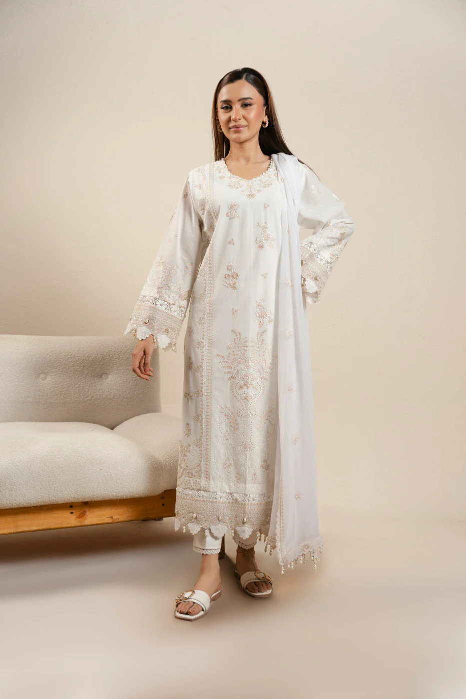 AlKaram Caw 07 26 White Spring Summer 2026
