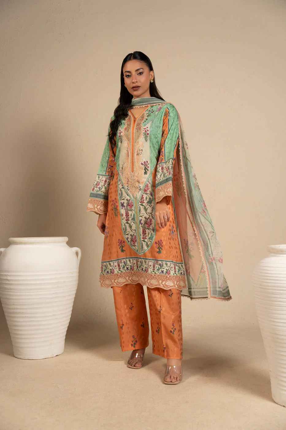 AlKaram Ccb 03 26 Orange Spring Summer 2026