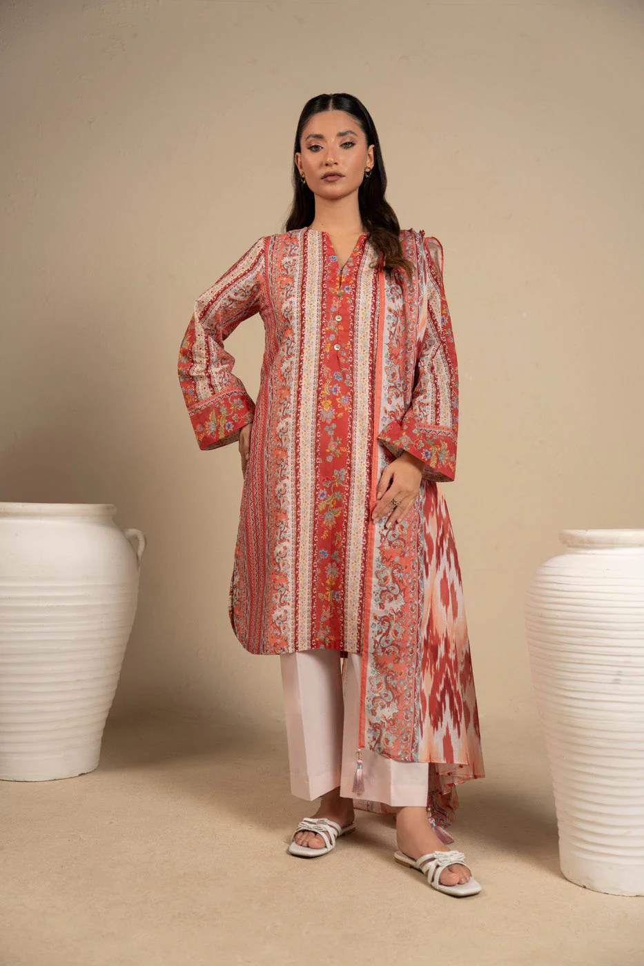 AlKaram Ec45 26 Red Spring Summer 2026