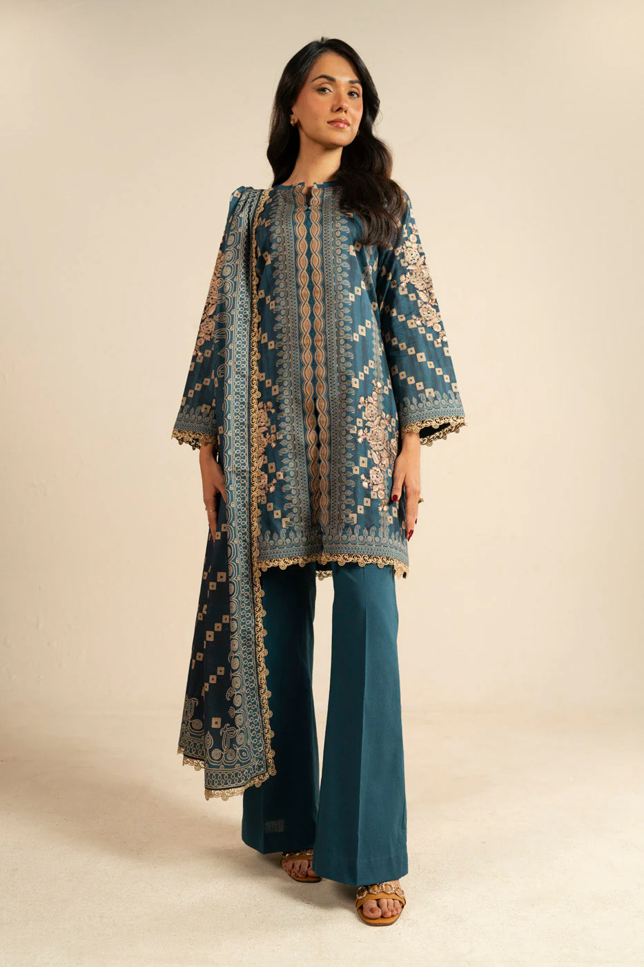 AlKaram Ef66 26 Teal Spring Summer 2026