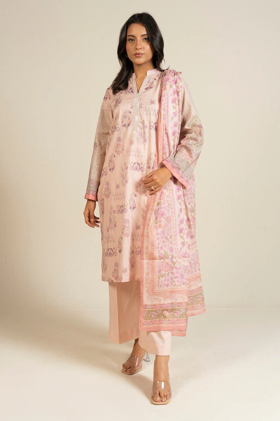 AlKaram Efl 12 3p25 Light Pink Spring Summer 2026