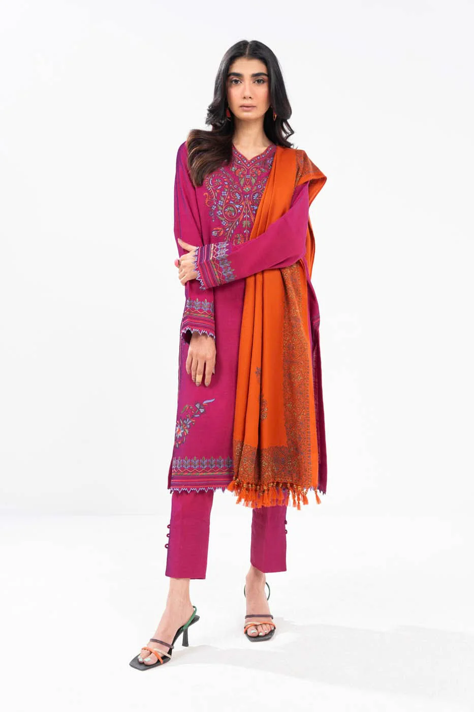 Alkaram FW-1-1-24-Fuschia Winter Collection 2024