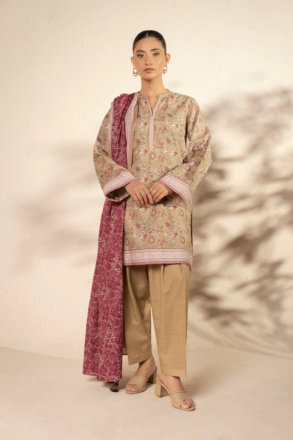 Alkaram FW-105.1-25-1-Beige Winter Collection 2025