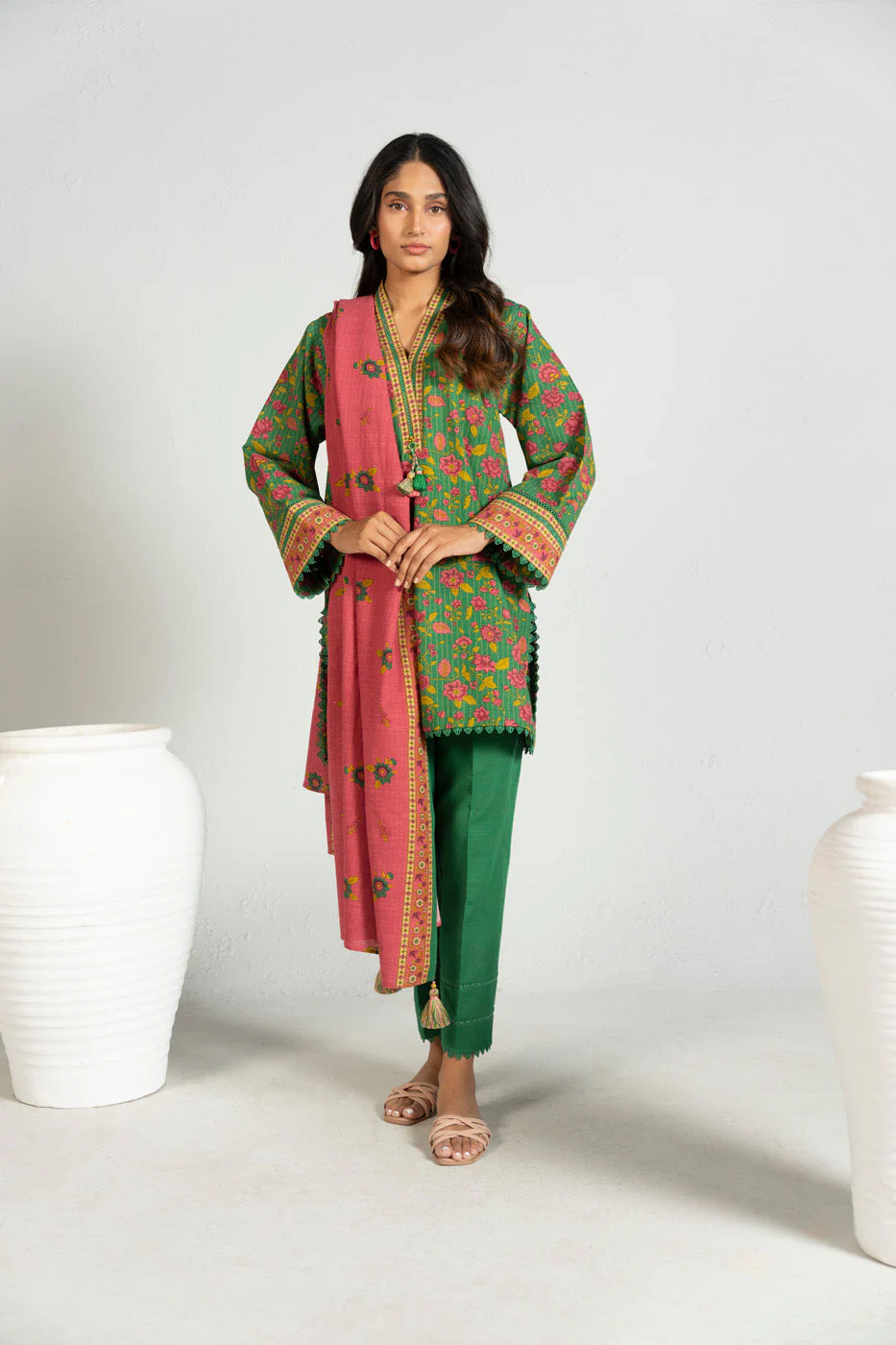 Alkaram FW-118.1-25-1-Green Winter Collection 2025