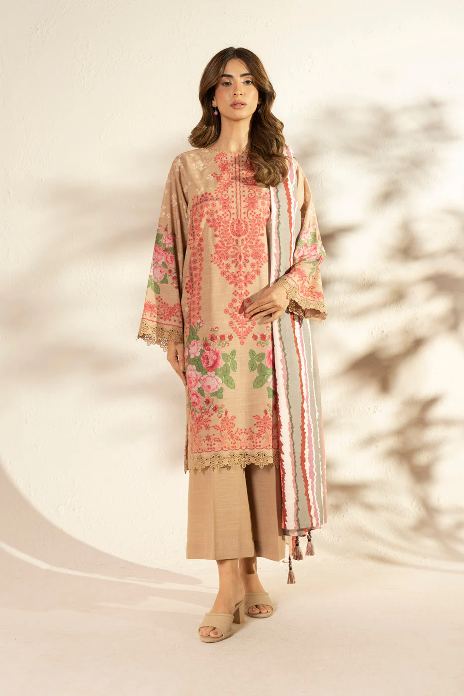 Alkaram FW-123-25-1-Beige Winter Collection 2025