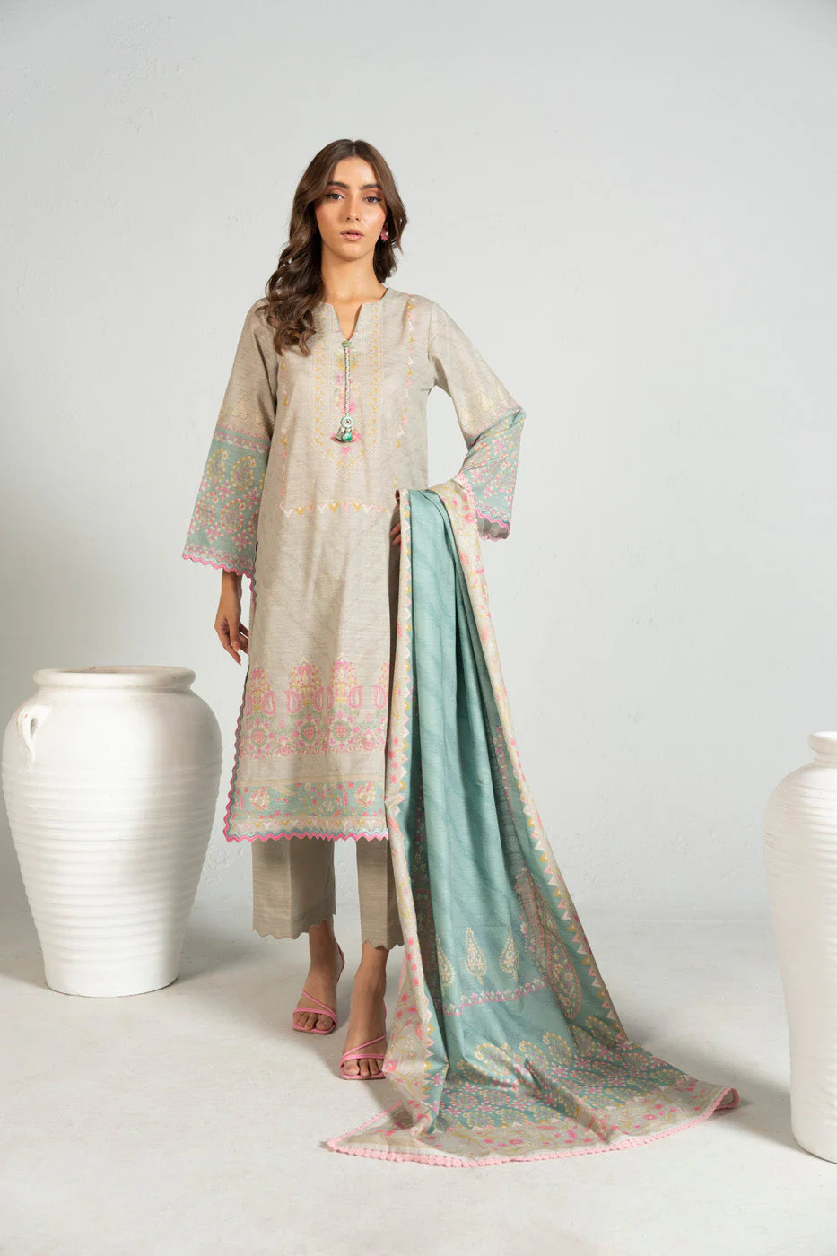 Alkaram FW-130.1-25-2-Grey Winter Collection 2025