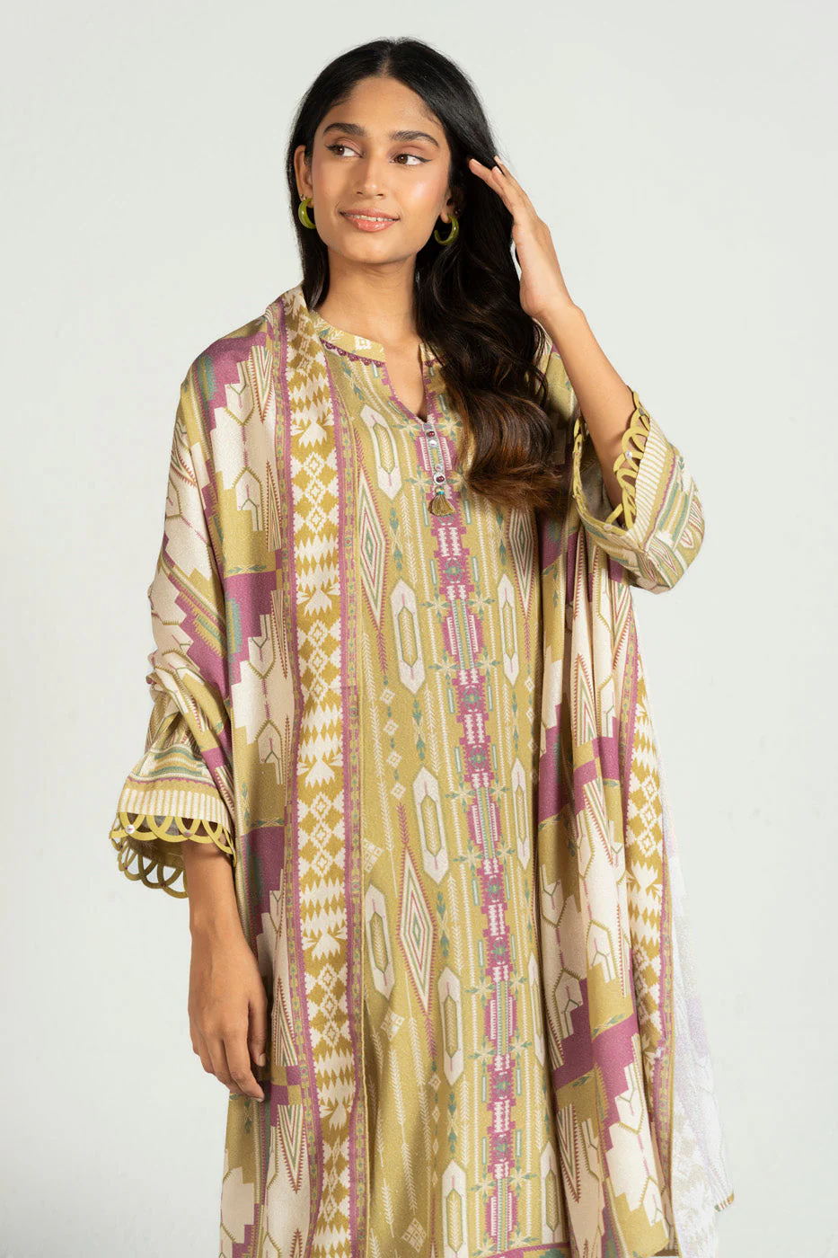 Alkaram FW-135-25-1-Olive Winter Collection 2025 - Image 2