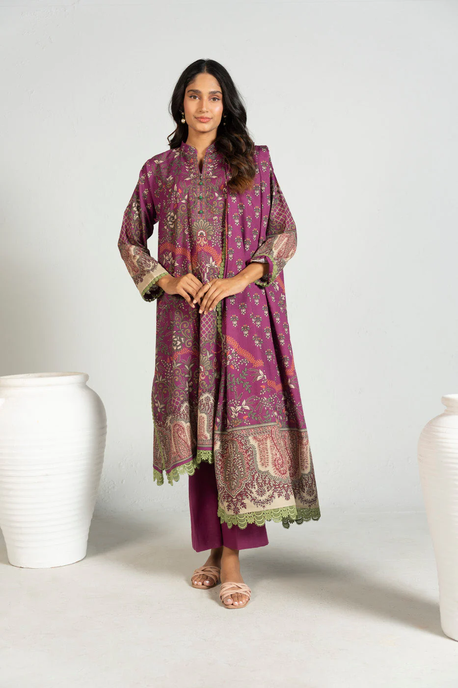Alkaram FW-136.1-25-2-Purple Winter Collection 2025