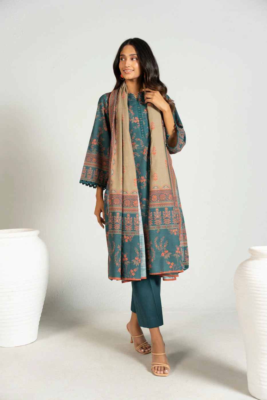 Alkaram FW-138.1-25-2-Green Winter Collection 2025
