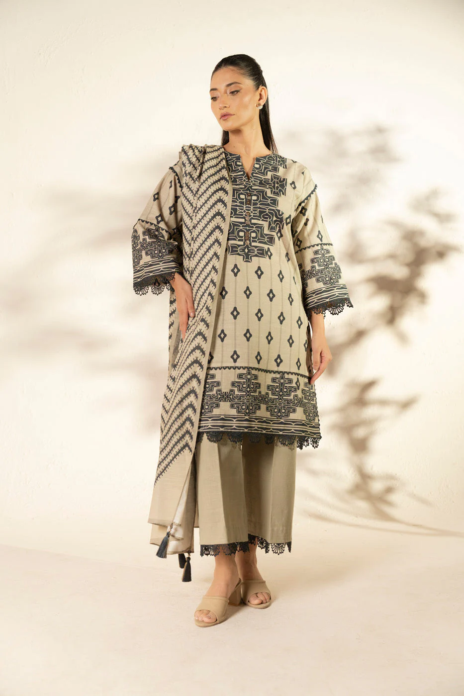 Alkaram FW-162-25-2-Beige Winter Collection 2025