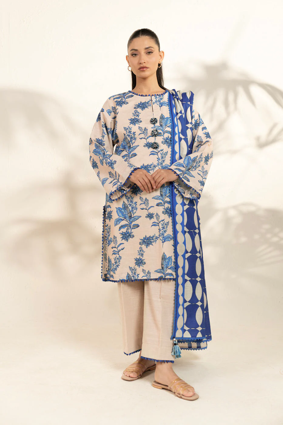 Alkaram FW-173-25-1-Beige Winter Collection 2025