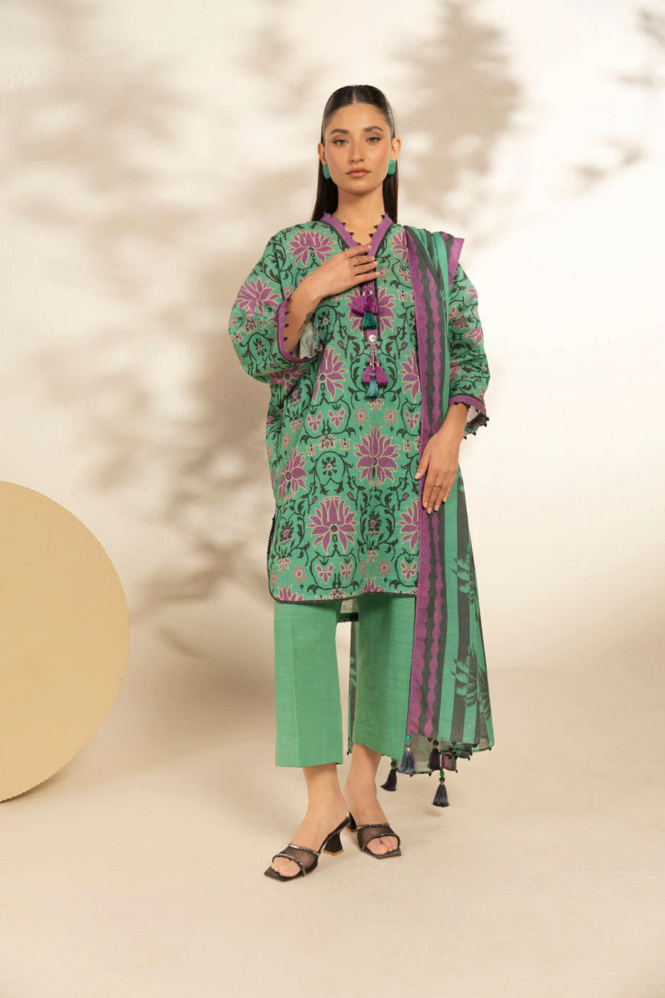 Alkaram FW-175-25-1-SeaGreen Winter Collection 2025