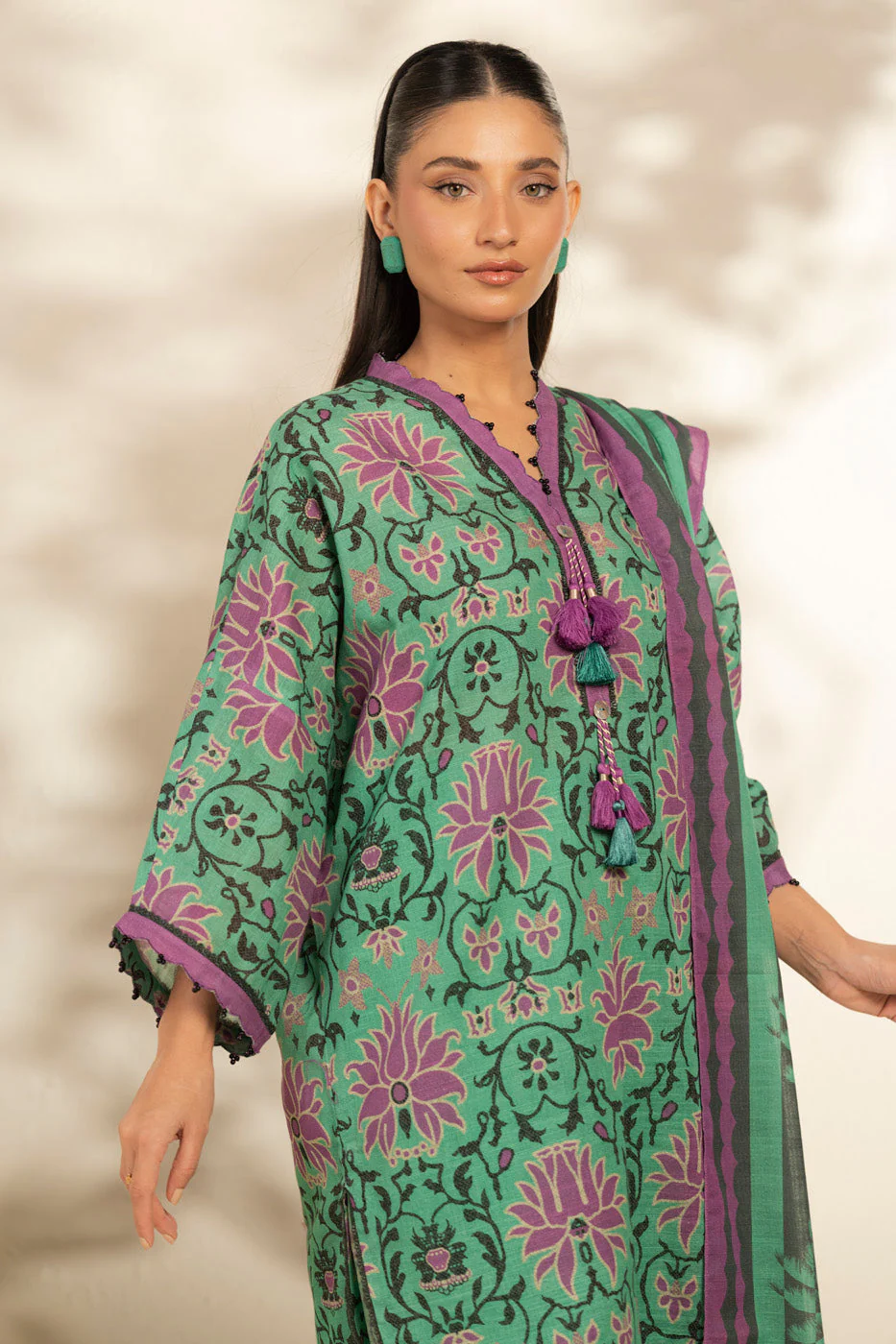 Alkaram FW-175-25-1-SeaGreen Winter Collection 2025 - Image 2