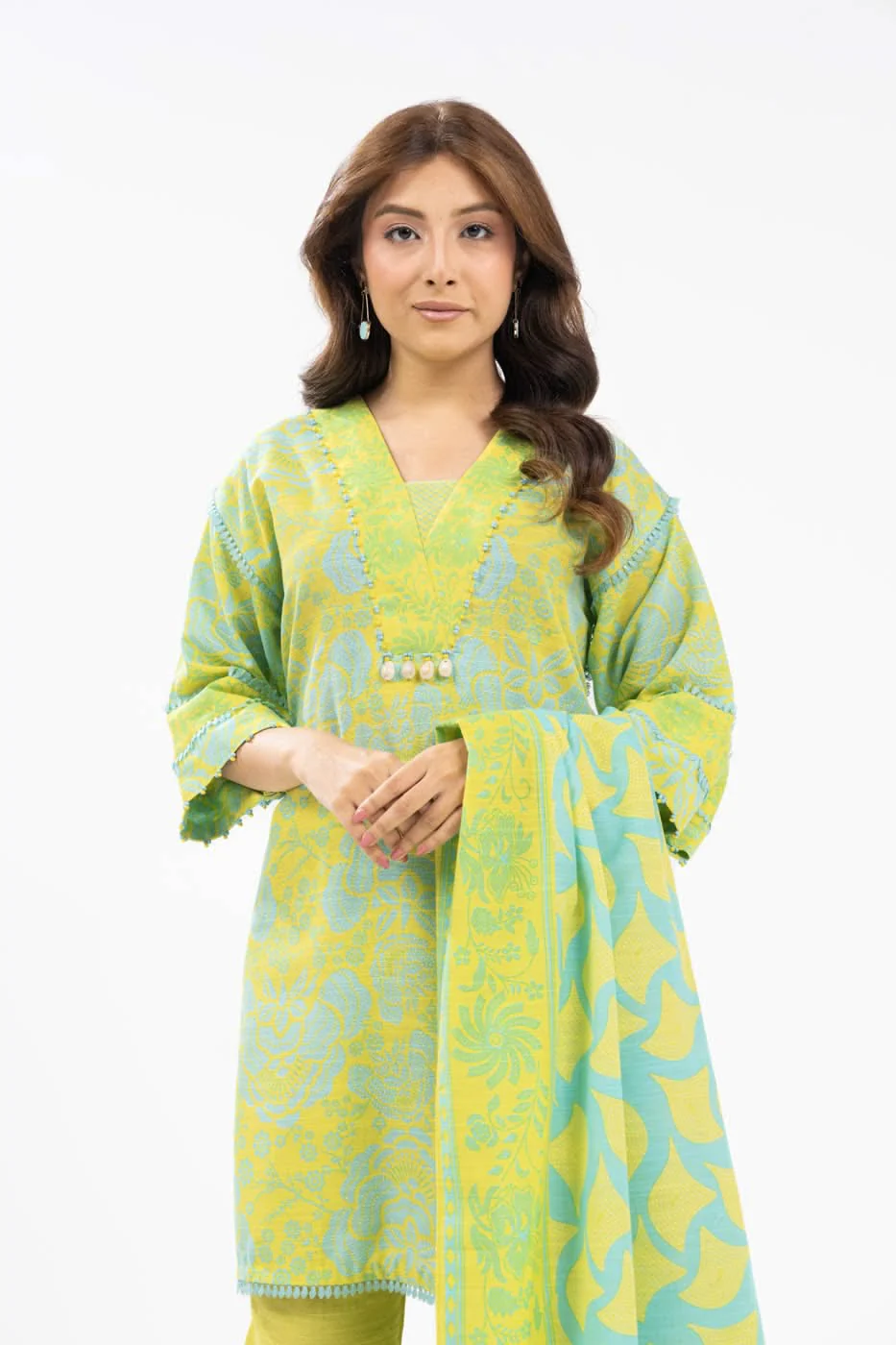 Alkaram FW-19-24-Yellow Winter Collection 2024 - Image 2