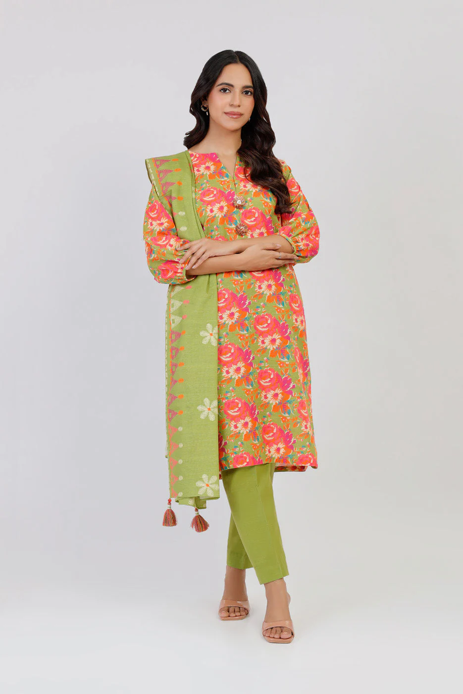 Alkaram FW-21-1-24-Green  Winter Collection 2024
