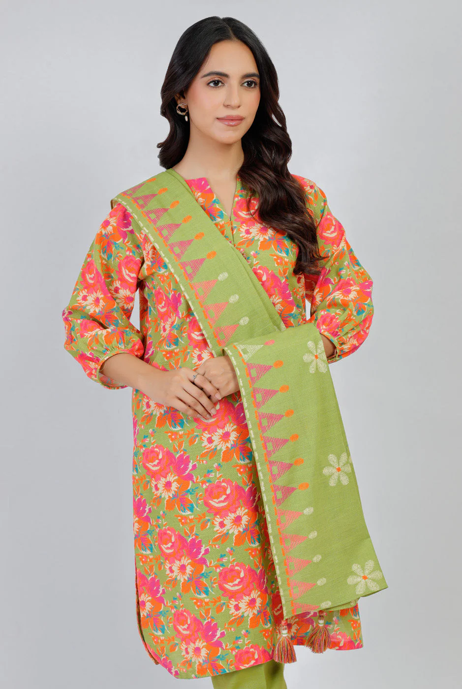 Alkaram FW-21-1-24-Green  Winter Collection 2024 - Image 2
