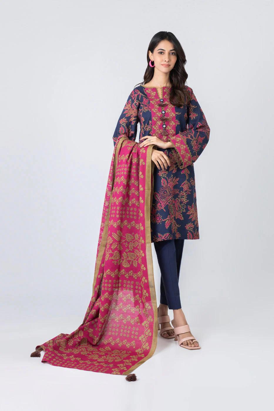 Alkaram FW-22-1-24-Blue Winter Collection 2024