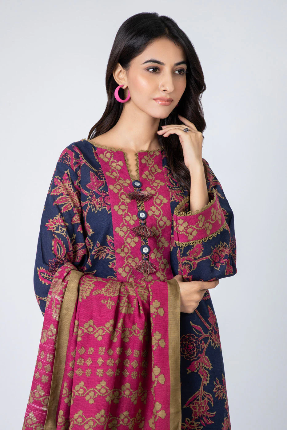 Alkaram FW-22-1-24-Blue Winter Collection 2024 - Image 2