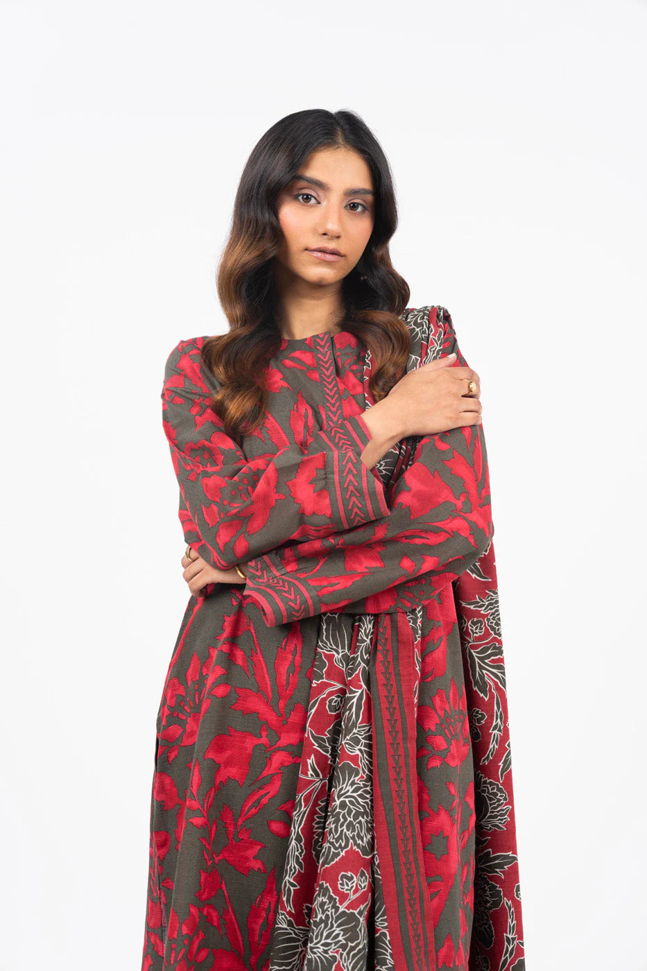 Alkaram FW-23-24-Grey  Winter Collection 2024 - Image 2