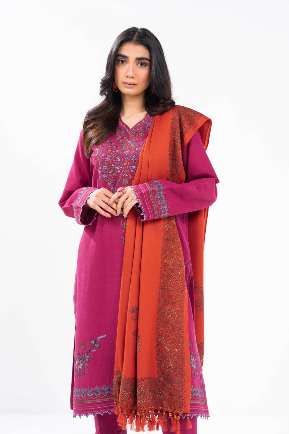 Alkaram FW-25-1-24-Rust Winter Collection 2024 - Image 2
