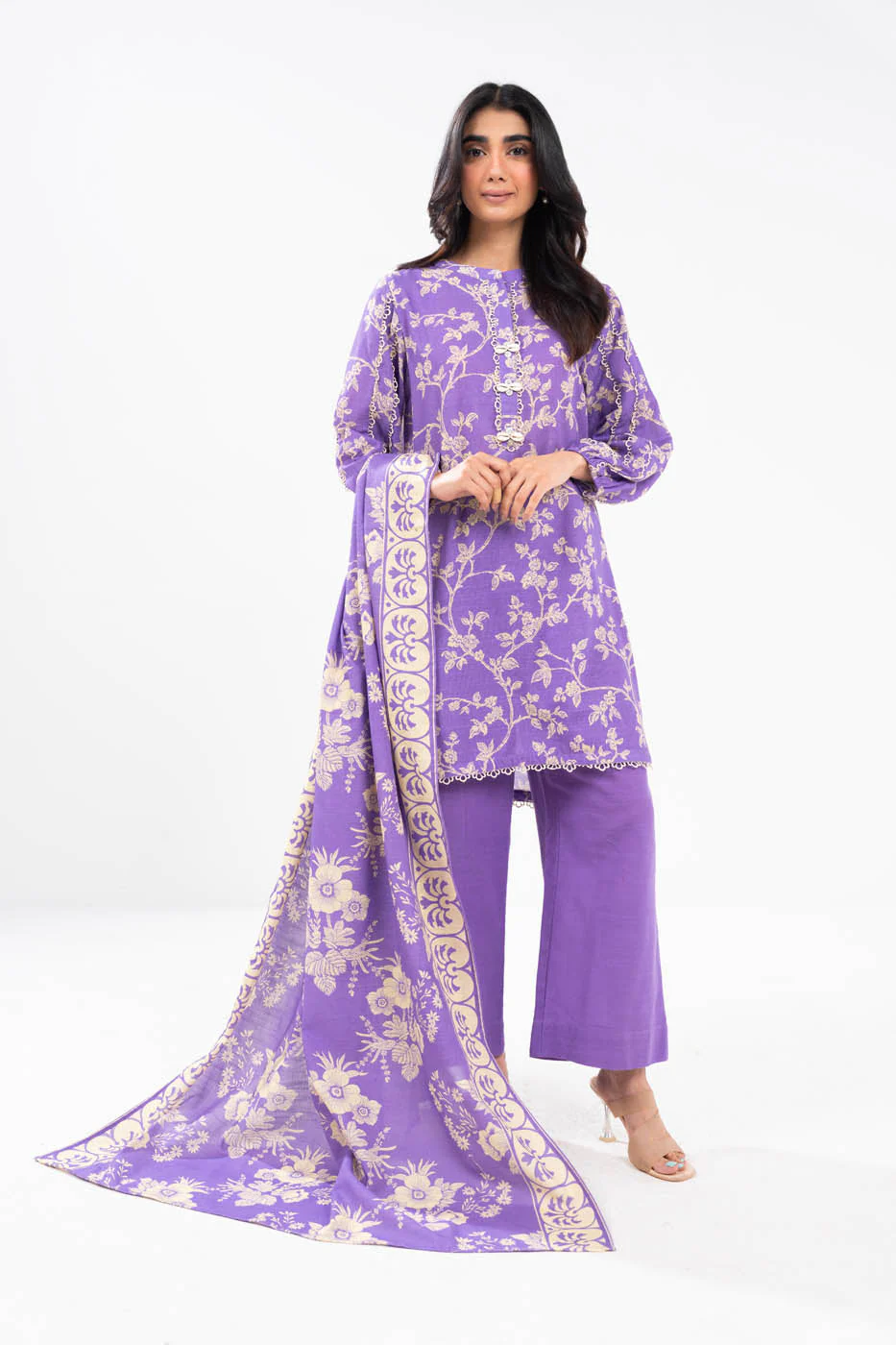 Alkaram FW-27-1-24-Purple Winter Collection 2024